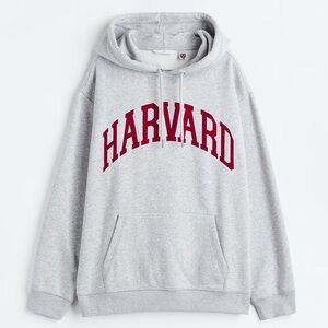 H&M Harvard Gray Hoodie Sweater